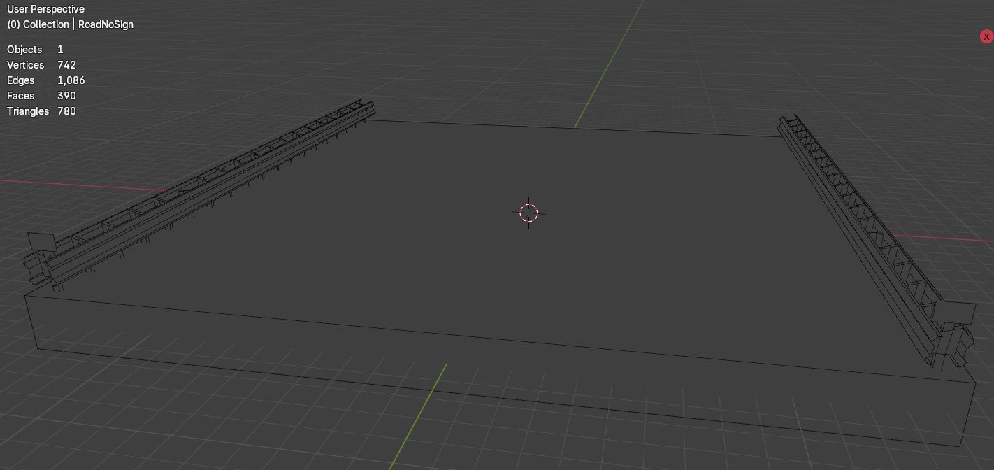 The road I modeled for my 2nd internship.